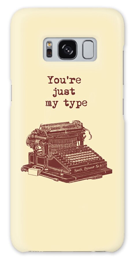 Typewriter Galaxy Case featuring the digital art My Type Typewriter Quote by Madame Memento