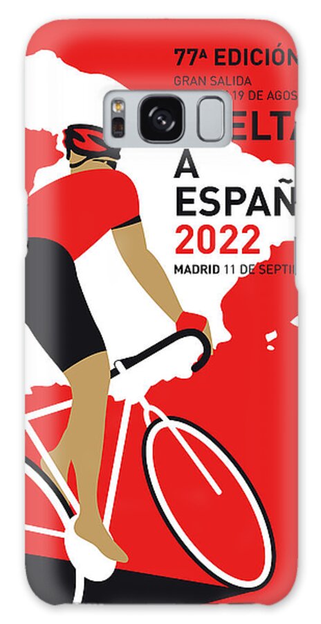 2022 Galaxy Case featuring the digital art My Vuelta A Espana Minimal Poster 2022 by Chungkong Art