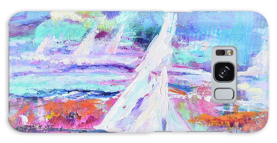Newport Ri Galaxy Case featuring the painting Newport Winds Sailboats by Patty Kay Hall