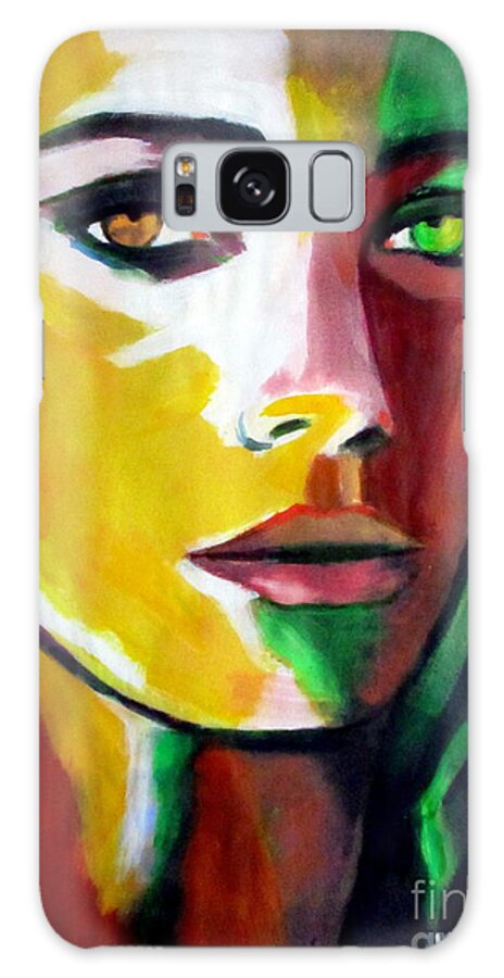 Affordable Original Paintings Galaxy Case featuring the painting Naked gaze by Helena Wierzbicki