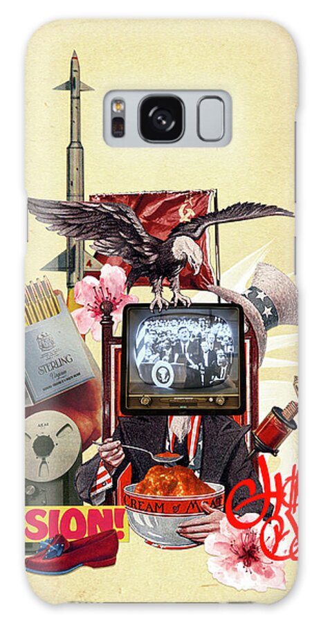 Bobby Zeik Galaxy Case featuring the painting Narratives And False Flags by Bobby Zeik