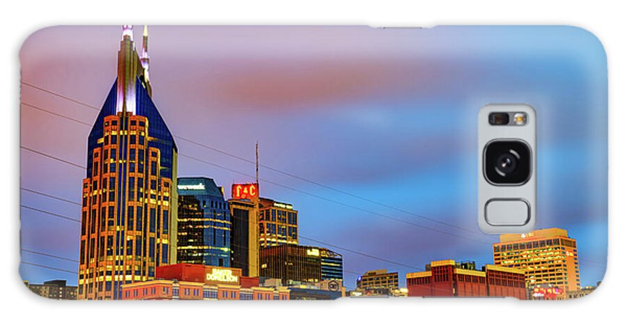 Nashville Tennessee Galaxy Case featuring the photograph Nashville Skyline At First Light by Gregory Ballos