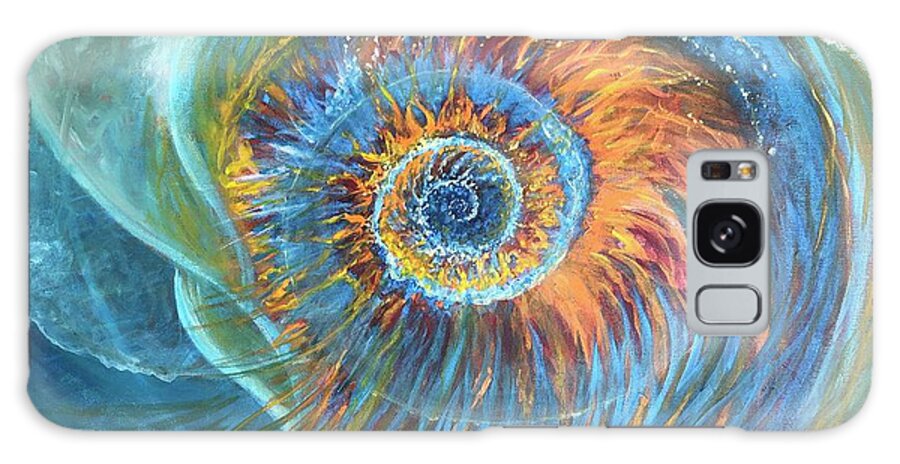 Spiral Galaxy Case featuring the painting Nautilus by Kristine Izak