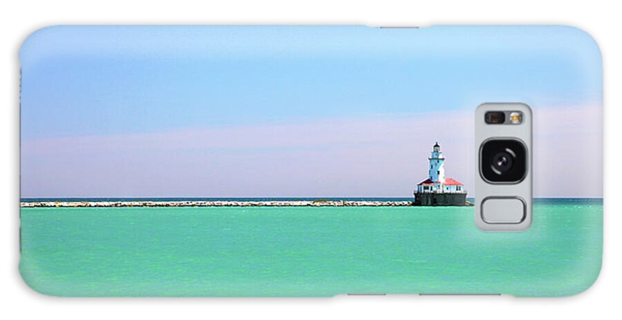 Lighthouse Galaxy Case featuring the photograph Navy Pier Lighthouse Lake Michigan by Patrick Malon