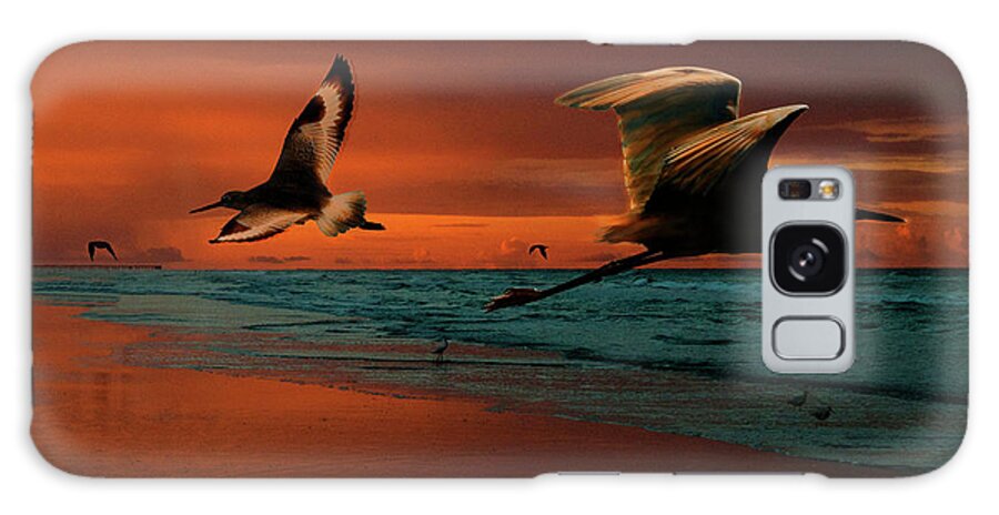 Sunrise Galaxy Case featuring the digital art Near Miss by Miles Moody