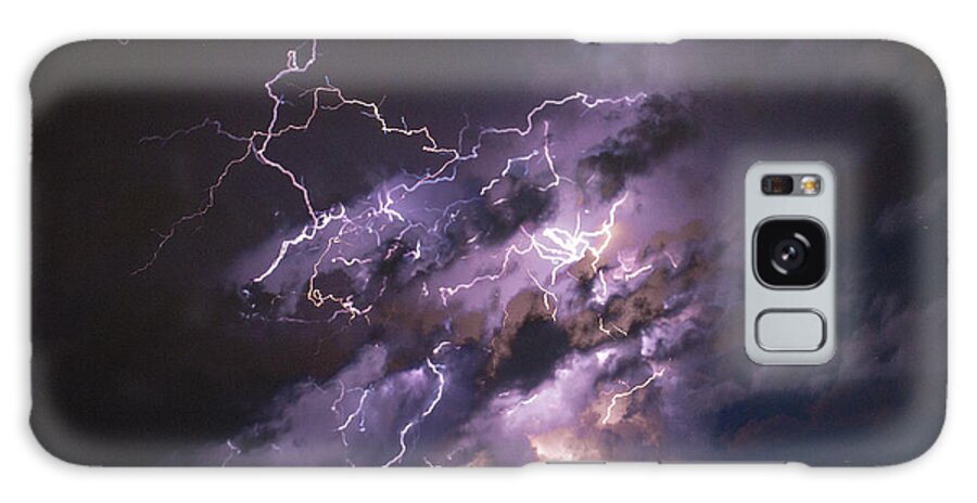 Nebraskasc Galaxy Case featuring the photograph Nebraska August Lightning 040 by Dale Kaminski