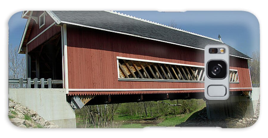 Covered Bridge Galaxy Case featuring the photograph Netcher Road Bridge by Norman Reid