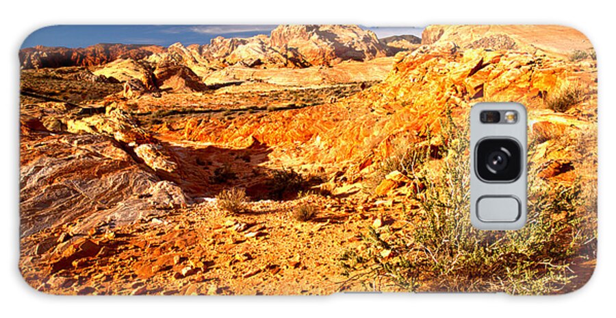 Valley Of Fire Galaxy Case featuring the photograph Nevada Yellow Rock Morning by Adam Jewell