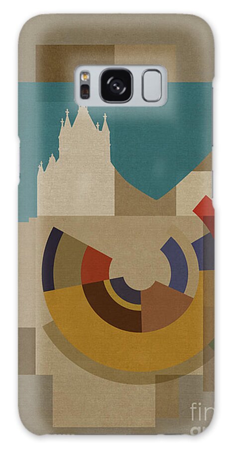 London Galaxy Case featuring the mixed media New Capital Squares - Tower Bridge by BFA Prints
