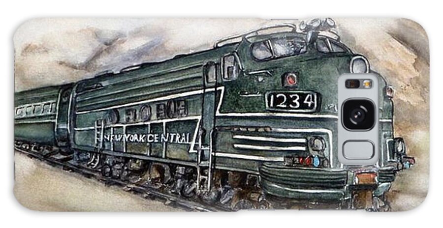 New York Central E-8aa Train Galaxy Case featuring the painting New York Central Train by Kelly Mills