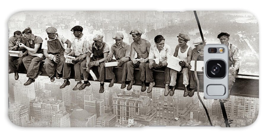 Lunch Atop A Skyscraper Galaxy Case featuring the painting New York Construction Workers Lunching on a Crossbeam by American School