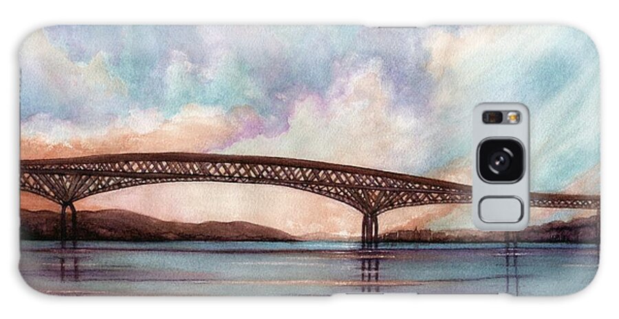 Bridge Galaxy Case featuring the painting Newburgh Beacon bridge sky by Janine Riley