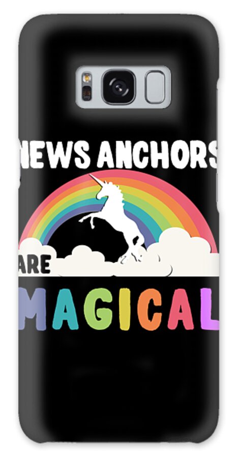 Funny Galaxy Case featuring the digital art News Anchors Are Magical by Flippin Sweet Gear