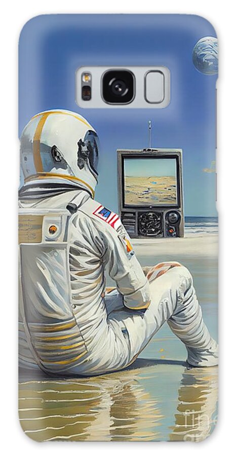 Astronaut Galaxy Case featuring the painting News by N Akkash