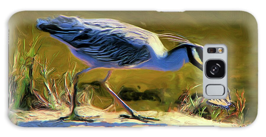 Night Heron Galaxy Case featuring the painting Night Heron  by Joel Smith