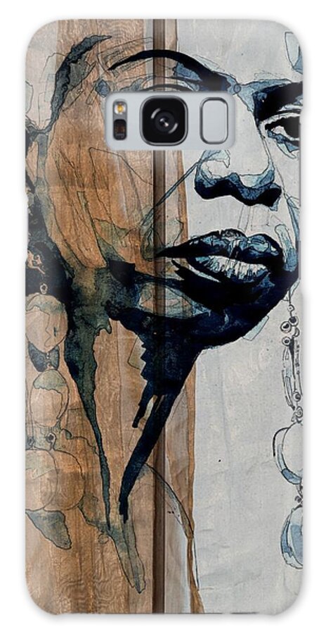 Nina Simone Image Galaxy Case featuring the painting Nina Simone - Silk and Soul by Paul Lovering