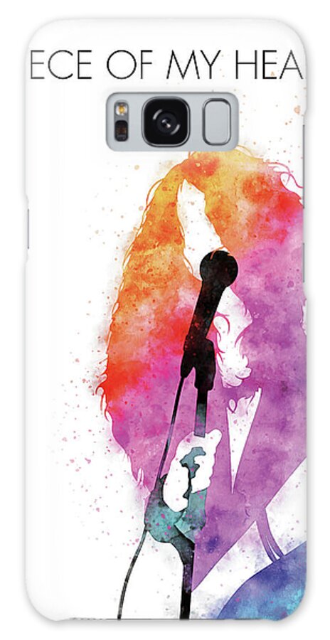 Janis Galaxy Case featuring the digital art No127 MY Janis Joplin Watercolor Music poster by Chungkong Art