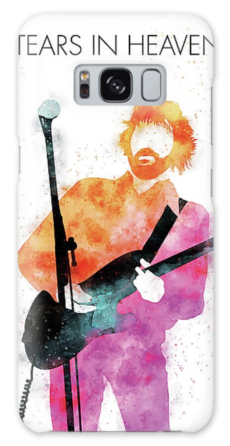 Eric Galaxy Case featuring the digital art No141 MY ERIC CLAPTON Watercolor Music poster by Chungkong Art