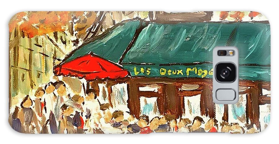  Galaxy Case featuring the painting Noon at Les Deux Magots by John Macarthur
