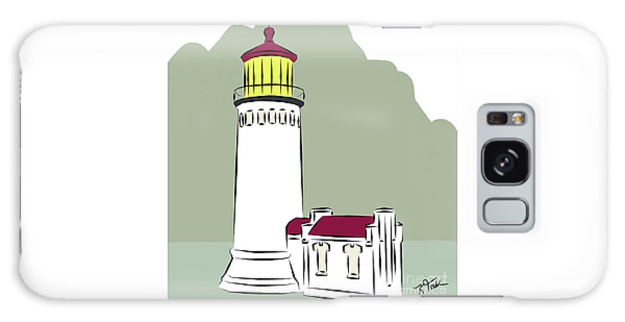North-head Galaxy Case featuring the digital art North Head Lighthouse by Kirt Tisdale