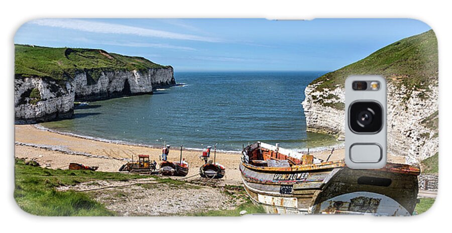 England Galaxy Case featuring the photograph North Landing Beach, Flamborough by Tom Holmes Photography