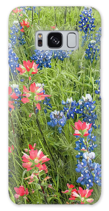 Texas Bluebonnets Galaxy Case featuring the photograph North Texas Bluebonnets and Indian Paintbrush Landscape by Gregory Ballos