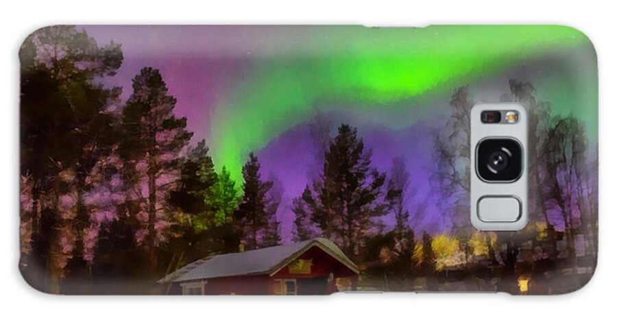 Northern Lights Galaxy Case featuring the photograph Northern Lights Palette by Eva Lechner