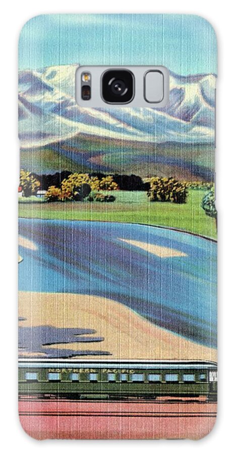 Train Galaxy Case featuring the drawing Northern Pacific Passenger Excursion by Vintage Posters