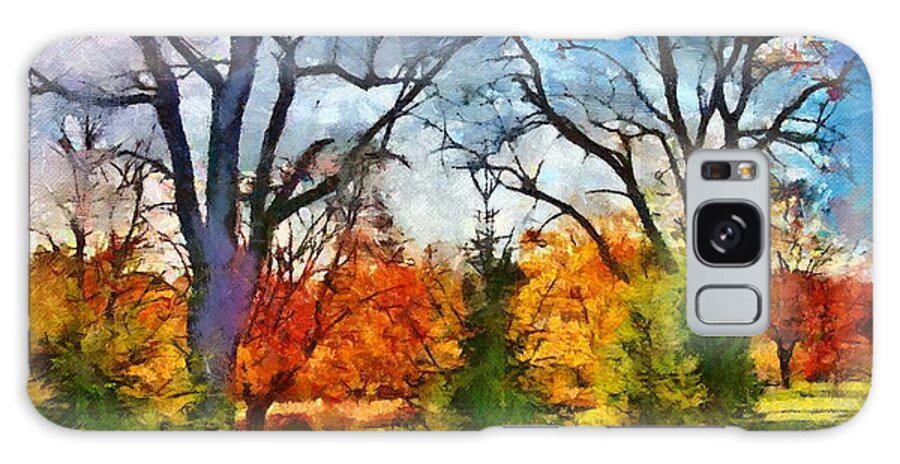 Autumn Galaxy Case featuring the mixed media November Field by Christopher Reed