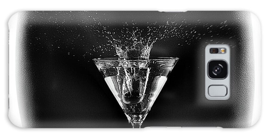 Woman Galaxy Case featuring the photograph Nude woman with martini splash by Johan Swanepoel