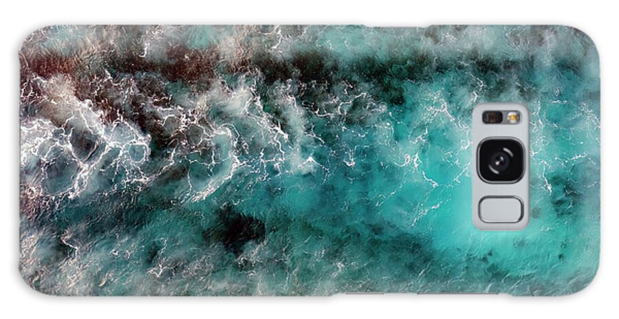 Hawaii Galaxy Case featuring the photograph Ocean Aerial Abstract - Seven by Christopher Johnson