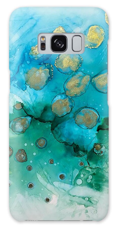 Ocean Galaxy Case featuring the painting Ocean - Alcohol Ink Painting by Marianna Mills