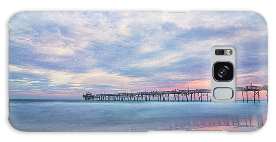 Oceanana Galaxy Case featuring the photograph Oceanana Pier at Sunset - Atlantic Beach NC by Bob Decker