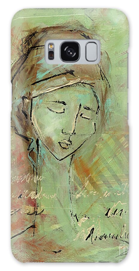Figure Galaxy Case featuring the mixed media Ode to Modigliani by Zan Savage