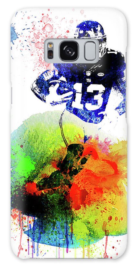  Galaxy Case featuring the mixed media Odell Beckham Jr. Watercolor by Naxart Studio