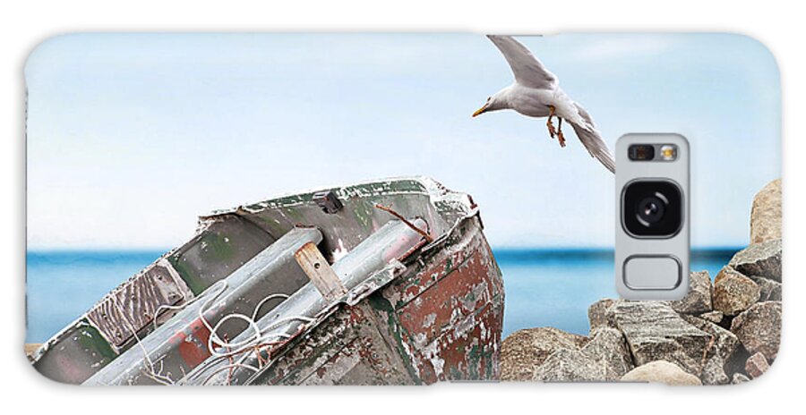 Vancouver Island Galaxy Case featuring the photograph Old Abandoned Boat by Micki Findlay