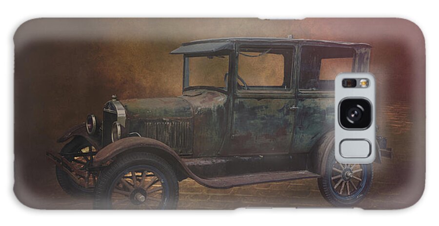 'vintage Car' Galaxy Case featuring the photograph Old Car with textured effect by Sue Leonard