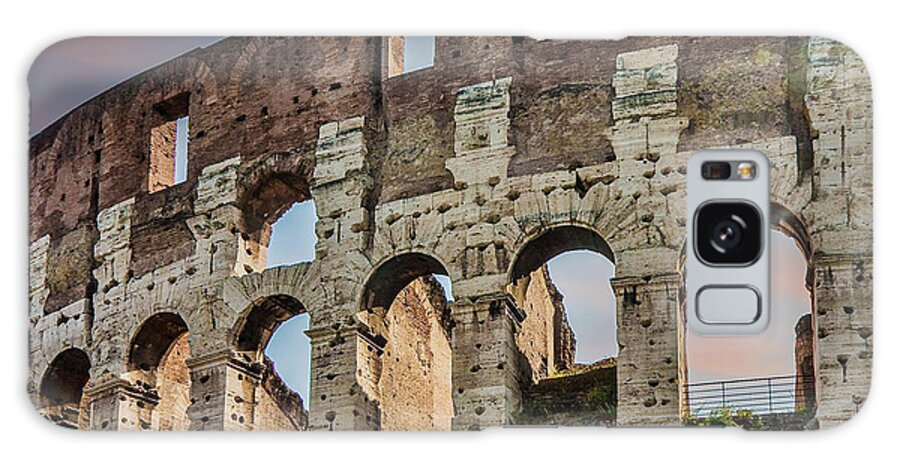 Abstract Galaxy Case featuring the photograph Old Coliseum in Rome at Dusk by Darryl Brooks