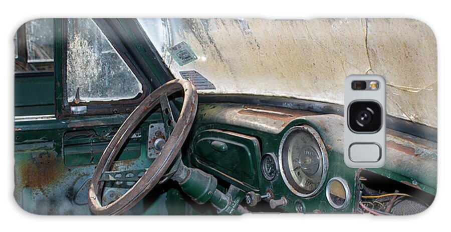 Junkyard Galaxy Case featuring the photograph Old Morris Truck Interior by Cathy Anderson