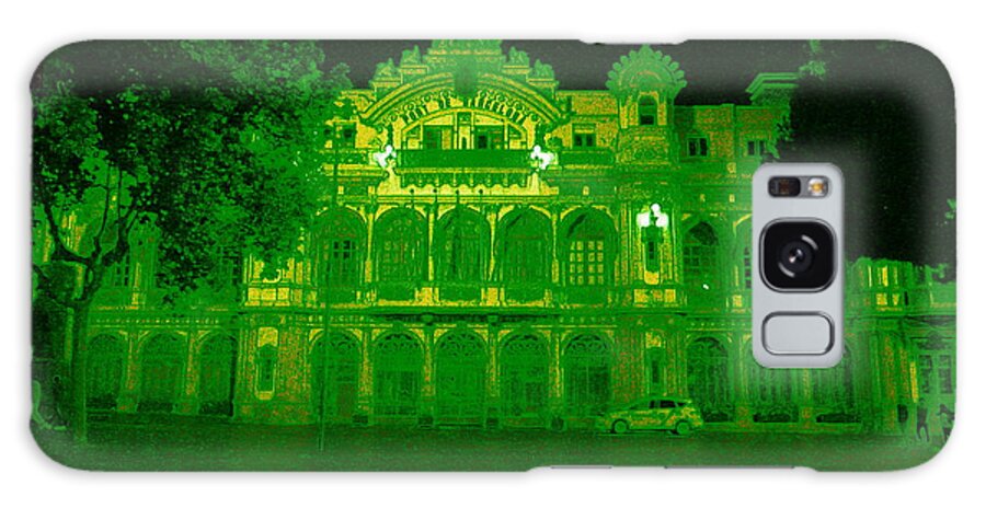 Port Galaxy Case featuring the photograph Old Port de Barcelona at night by Lisa Mutch