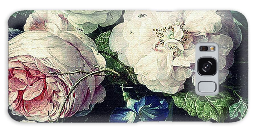 Vintage Flowers Galaxy Case featuring the painting Old Time Botanical by Peggy Collins
