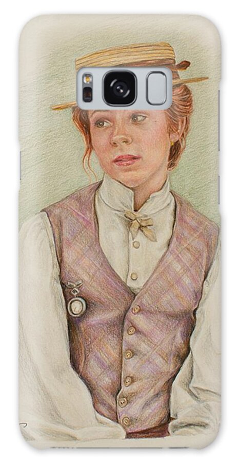 Anne Galaxy Case featuring the drawing Older Anne by Christine Jepsen