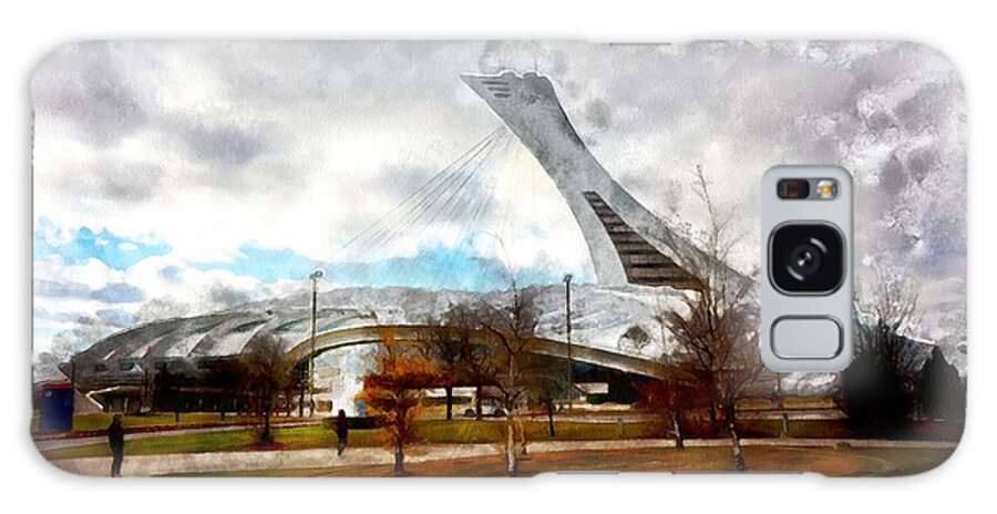 Abstract Galaxy Case featuring the photograph Olympic Stadium by Robert Knight
