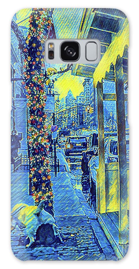 Dogs Galaxy Case featuring the digital art On The Eighth Day Before Christmas by Walter Neal