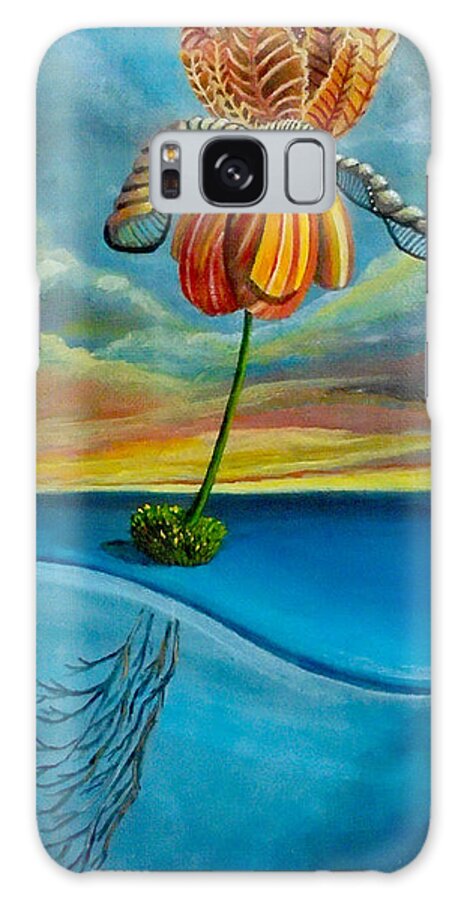 Flower Galaxy Case featuring the painting Onwards by Mindy Huntress
