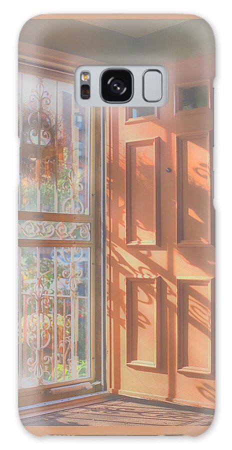 Orange Galaxy Case featuring the digital art Open Door 2 by Leon deVose
