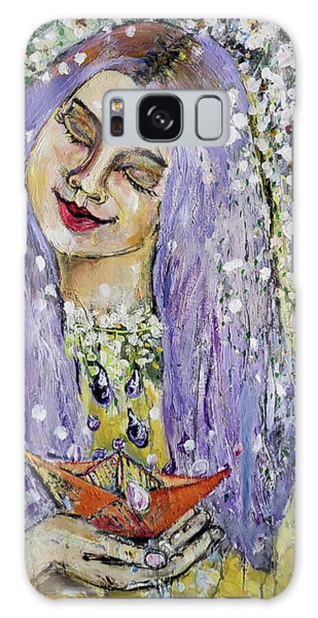 Spring Galaxy Case featuring the painting Optimism by Evelina Popilian