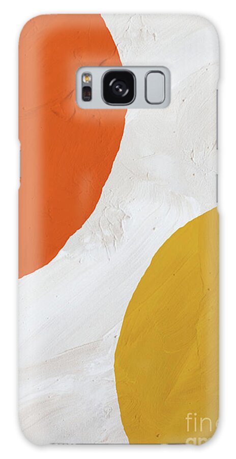 Abstract Painting Galaxy S8 Case featuring the painting Orange, Yellow And White by Abstract Art