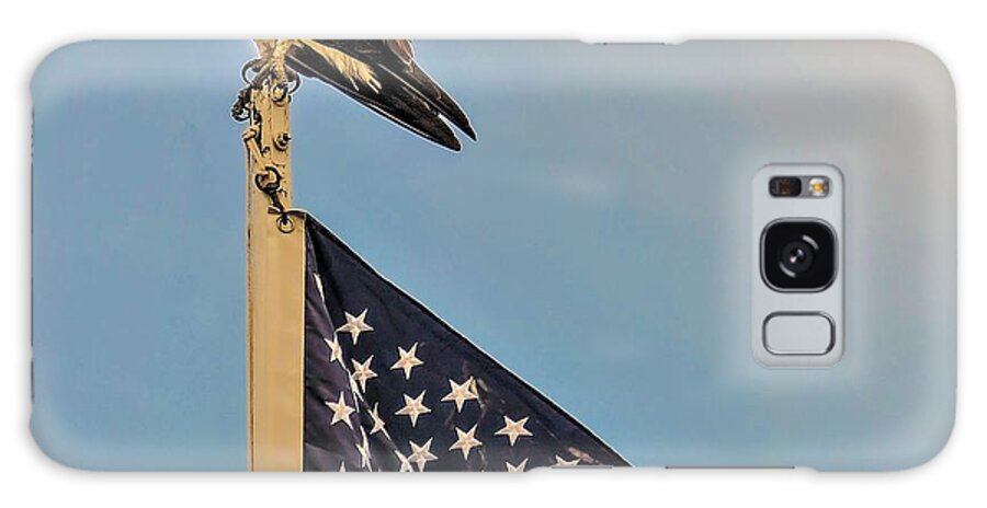 Ospray Bird Feathers Flag Galaxy Case featuring the photograph Osprey10a by John Linnemeyer