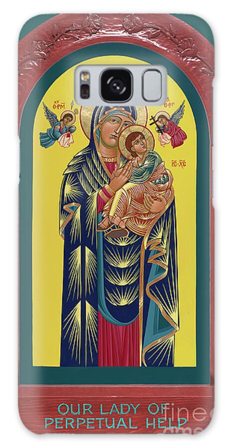 Our Lady Of Perpetual Help Galaxy Case featuring the painting Our Lady of Perpetual Help -Framed by William Hart McNichols